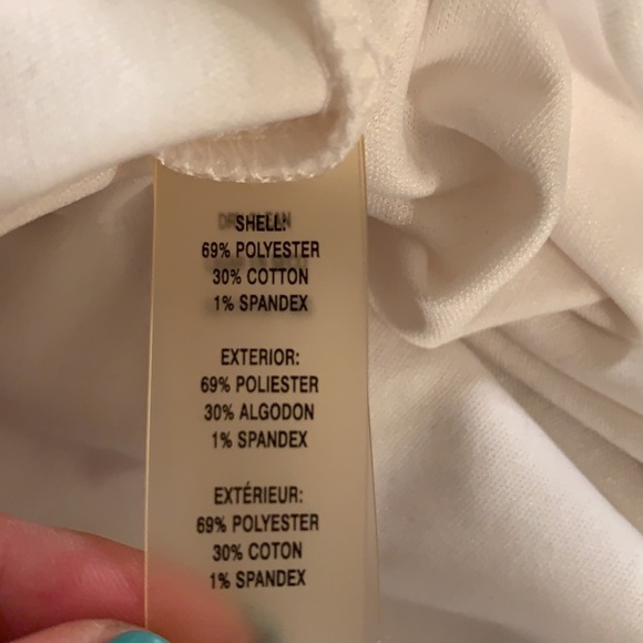 Guess White Fit and Flare Gold Belted Dress - Picture 10 of 10